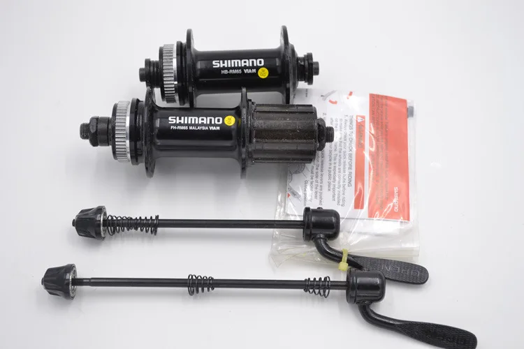 SHIMANO RM66 32-отверстие quick release велосипед центр алюминиевого сплава передней и задней части велосипеда Черный дисковые велосипедные тормозные подшипник - Цвет: RM65