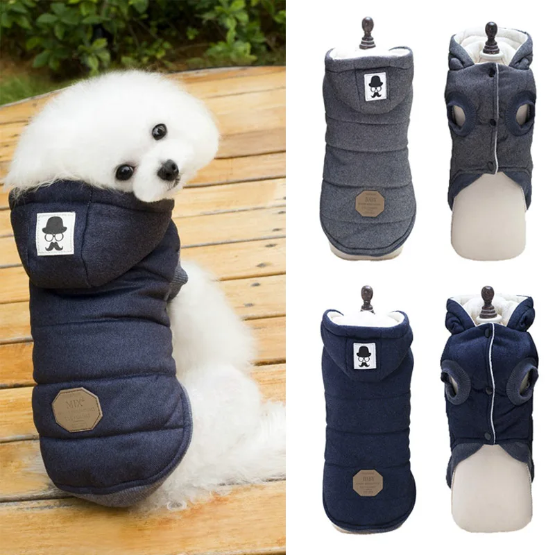 Cute Warm Pet Dog Clothes Winter Coat Puppy Jacket Cotton Soft Winter Clothes For Dog Hoodie Small Medium Large Pet Coats