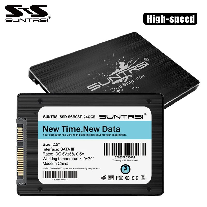 Дешево SSD Suntrsi Внутренний твердотельный диск 120 Гб SATA3 2,5 дюймов S660ST черный SSD высокая скорость для ноутбуков настольных ПК Бесплатная доставка