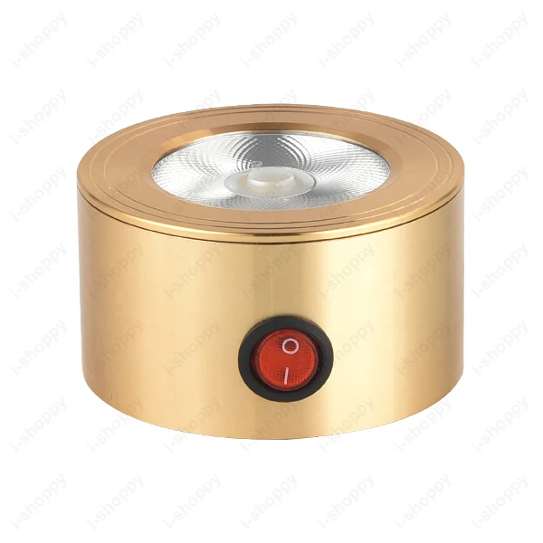 5W светодиодный светильник с изображением COB, потолочный Точечный светильник, кнопка вкл/выкл, питание от батареи, барный шкаф, кухонный шкаф