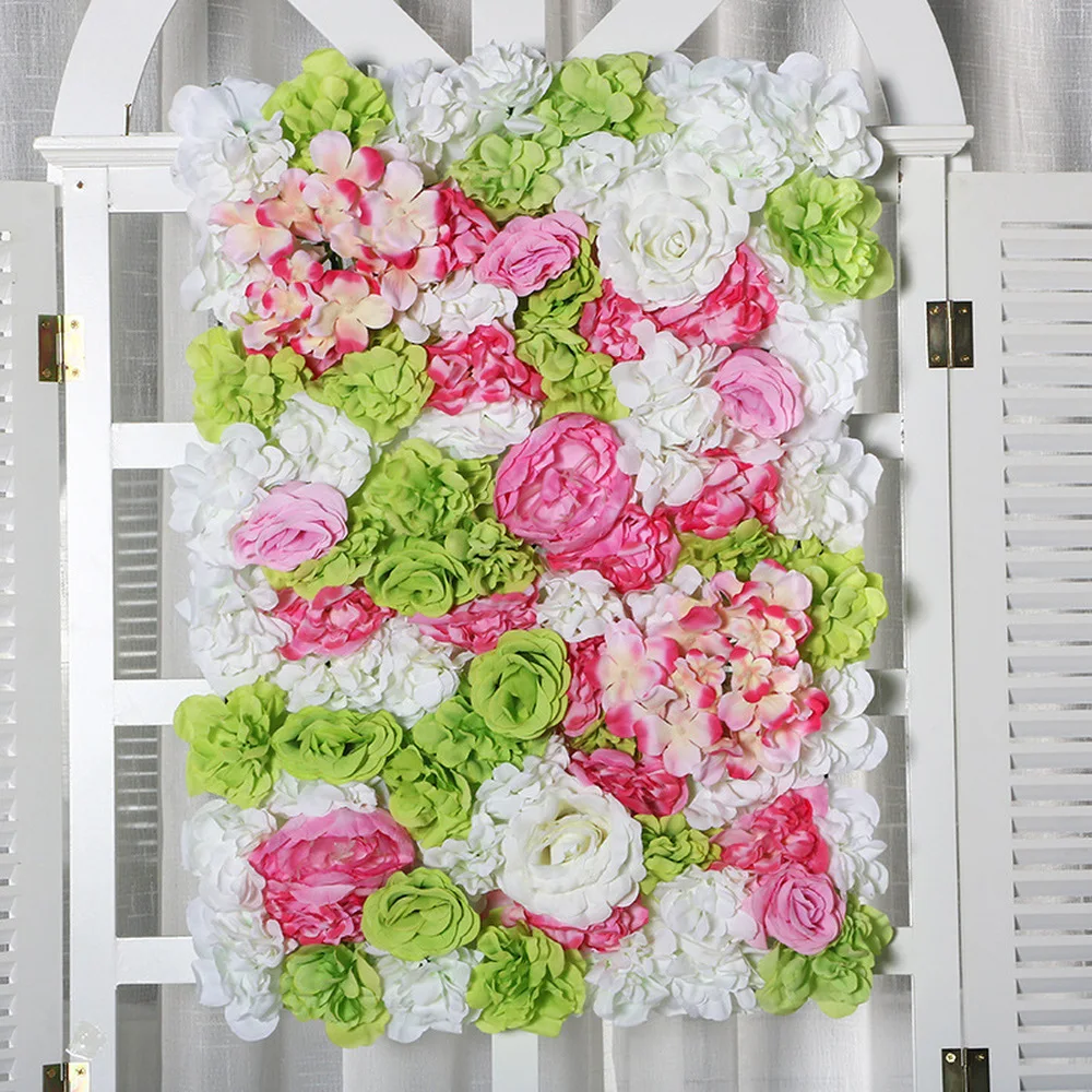 Artificielle hydrangea fleur Rose Mur Panneau Pour Mariage Contexte Multi-style