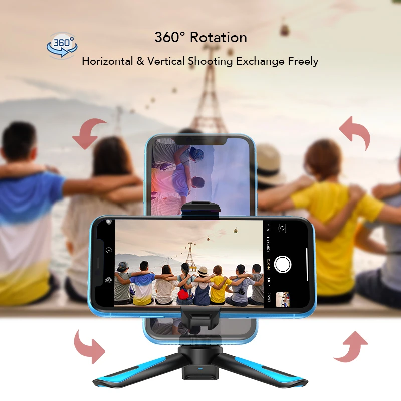 Мини штатив APEXEL для телефона 2 в 1 с поворотом на 360 градусов|Штативные головки| |