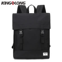 KINGSLONG, Холщовый мужской и женский рюкзак с застежками, Студенческая школьная сумка, Большой Вместительный походный рюкзак, рюкзак для ноутбука 15 дюймов, KLB1560-6