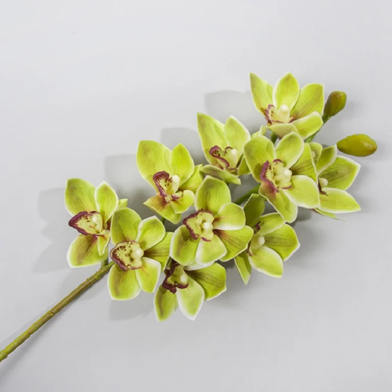 

3D real touch orchids flowers artificial cymbidium orchid latex Phalaenopsis for Wedding Centerpieces Home Decorative Flower