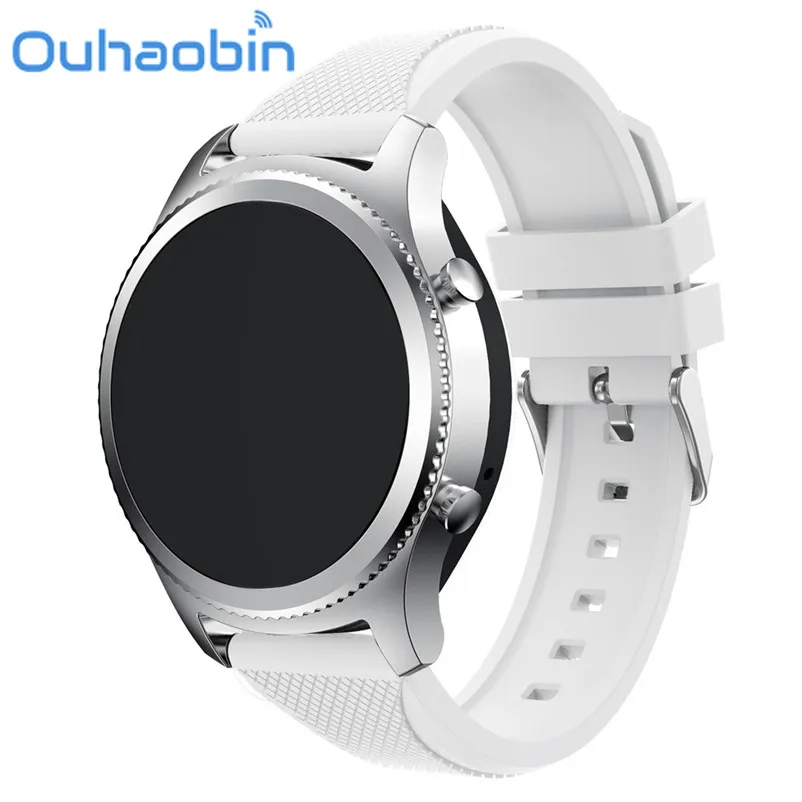 Ouhaobin 135-245 мм Модный спортивный силиконовый браслет ремешок для samsung gear S3 Frontier Gfit oct 11 Прямая поставка - Цвет: Белый