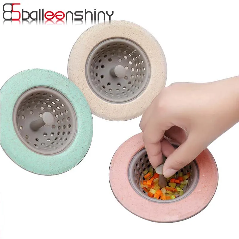 

BalleenShiny Silicone TPR Kitchen Sink Strainer Bathroom Shower Drain Sink Drains Cover sink colander Sewer Hair Filter strainer