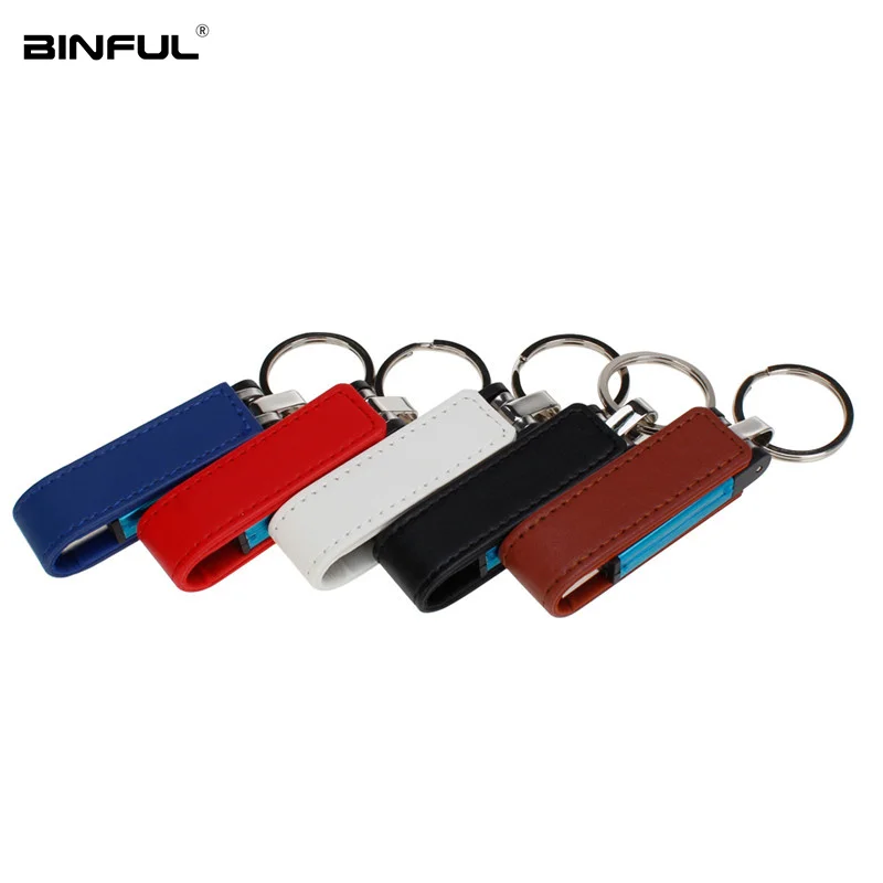 

Wholesale Leather Metal Keychain Usb Flash Drive 64GB 32GB Pendrive Usb 2.0 U Disk Pen Drive 128GB 16GB 8GB 4GB Thumbdrives Gift