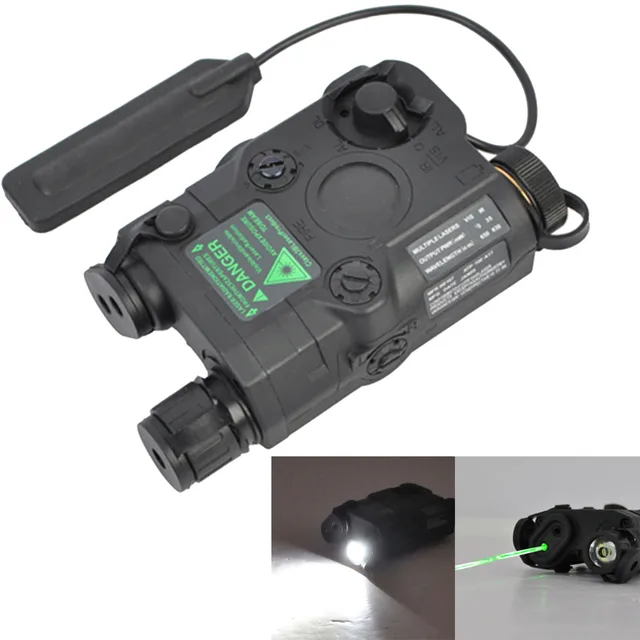 Tactical Airsoft Gun Green Laser Led White Light Flashlight with IR
