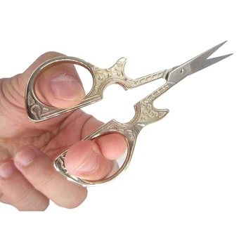 

Antique Fine Sewing Tailor scissor shear embroidery ZAKKA cross handicraft DIY Household Fabric cut trim stitch Retro Vintage