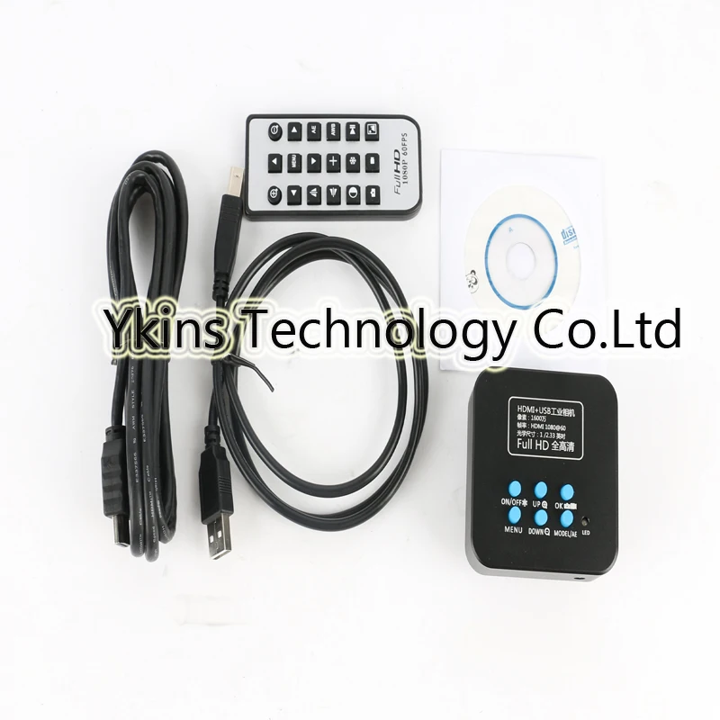 Cámara Microscopio USB HDMI 16MP 1080P 60FPS - Con Lente 0.5X, Adaptadores 30/30.5mm, Para Soldadura, Dental, Reparaciones