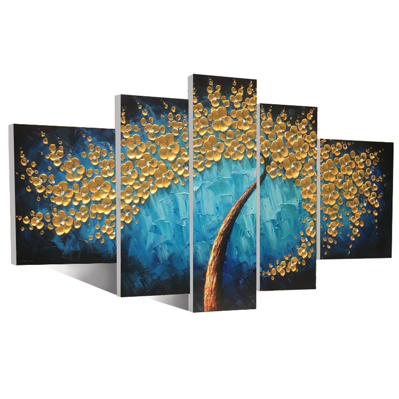 

5 pictures indoor living room house dining room bedroom decoration painting wall art modern hand painted oil painting