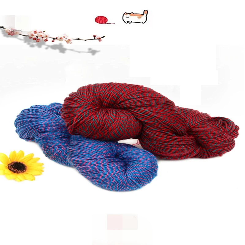 Шерстяная акриловая пряжа для вязания Kint CraftsEco-Friendly крашеное дерево Skein Nitki Garen Laine