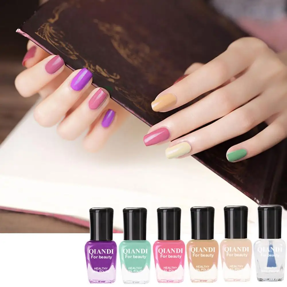 6Pcs set 30ml Women Peel Off Long Lasting Nail Polish Semi Permanent