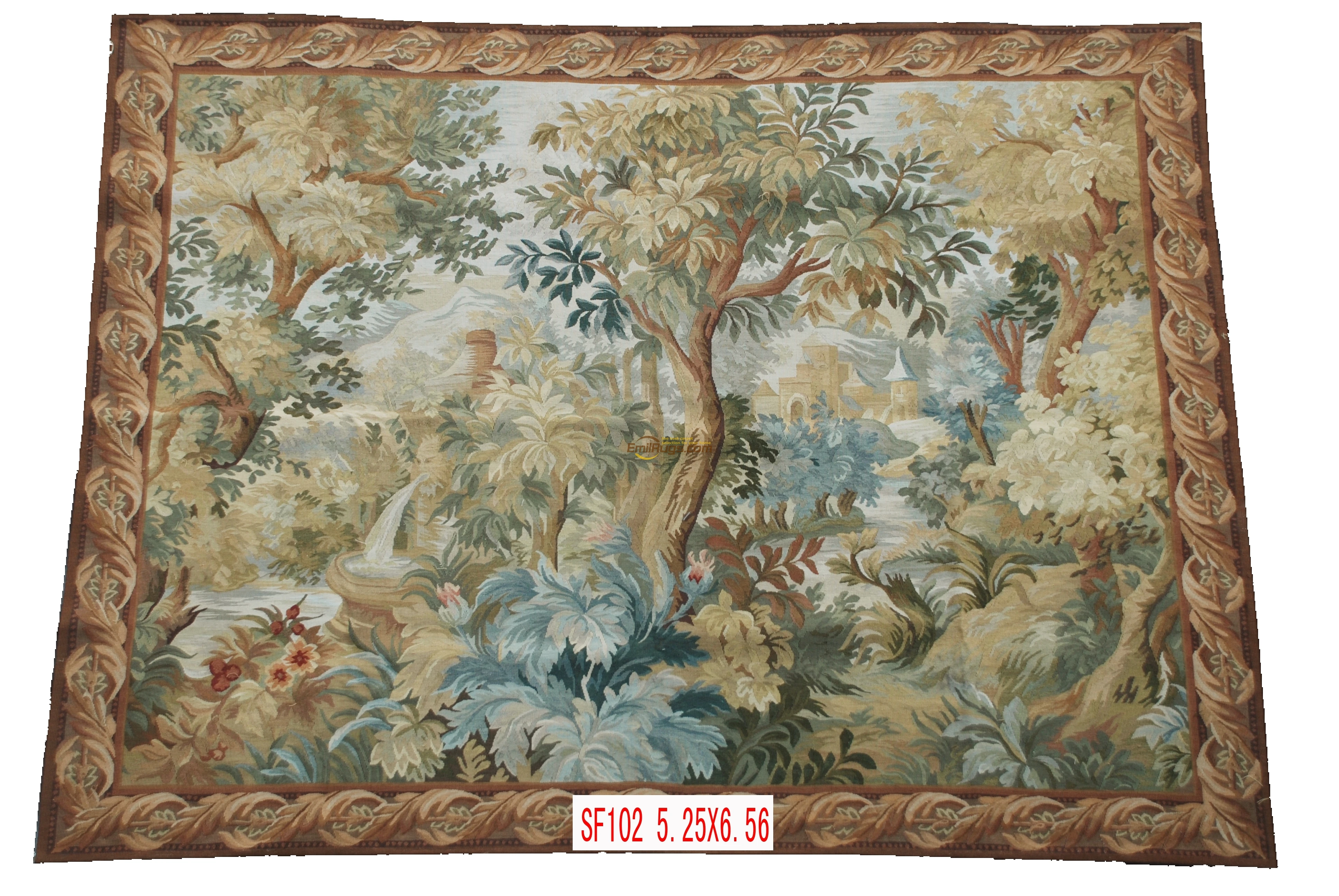 knitted tapestry Pure wool handmade woven aubusson tapestry gobelin