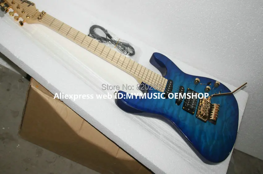 Wholesale Guitars Newest Blue Jackson Electric Guitar High Quality Best