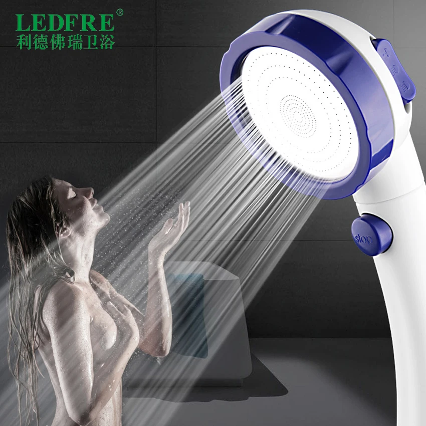 

LF86026 SPA Negative ion Health Booster Shower Saving Water Shower Rainfall Shower Heads Sprayer Transparent Hand Shower Head