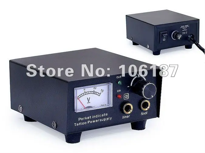 

New Pro Variable Analog Tattoo Power Supply Machine clip cord foot pedal Cord Tattoo Power Supply Kit