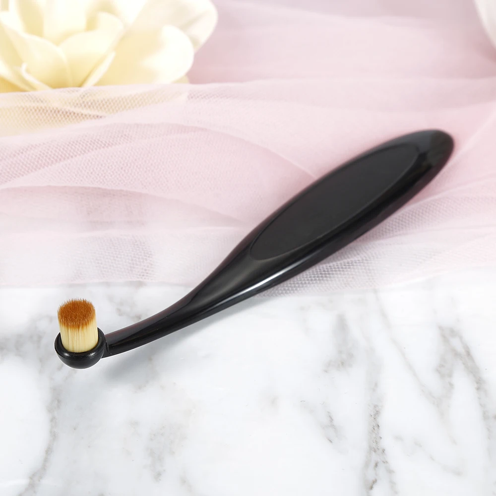 

Black 1Pcs Oval Makeup Brushes Foundation BB Cream Flawless Base Powder Blusher Cosmetic Beauty Toothbrush Shape Brush For Face