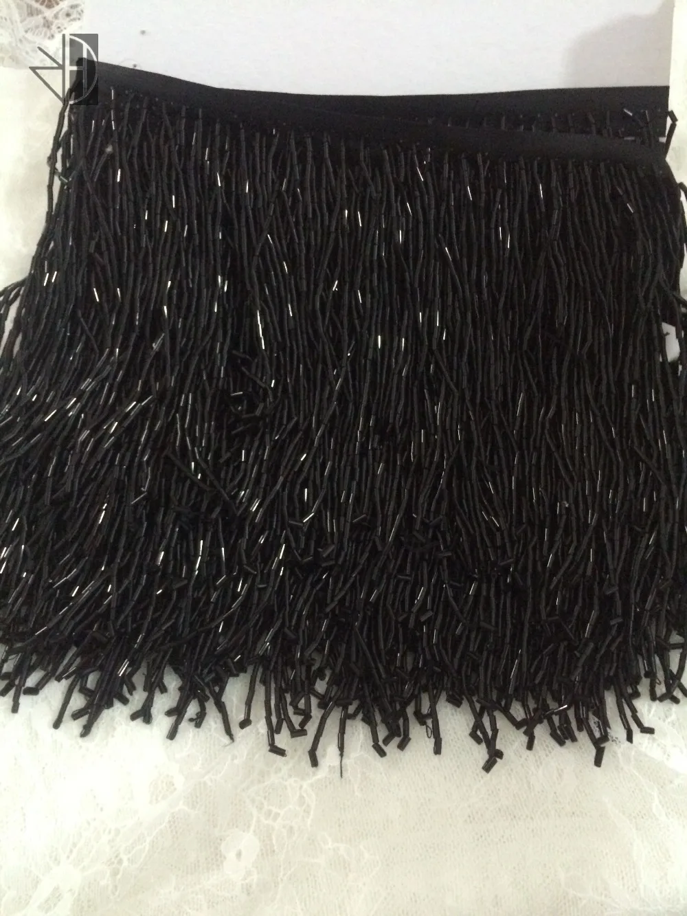 Buy top selling black beaded Fringe Ribbon Trim Fringe