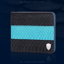 Натуральная/из натуральной кожи питона кожа Двойные кошельки Кошелек для мужчин/женщин, роскошный качественный мужской кошелек черный коричневый кошелек с отделами для карт