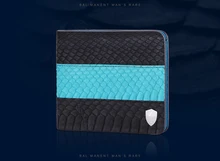 100% Genuine/Real python skin leather bifold wallets purse Men/Women, Luxury quality men wallet +Free shipping