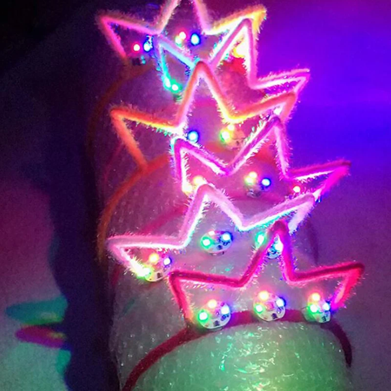 Christmas Toys Crown Led Headband Hair Light FlashingLight Up Toys Hair Accessories Royal Princess Hairband Led Party Supplies  (1)