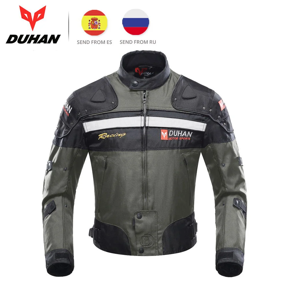 

DUHAN Motorcycle Jacket Motocross Jacket Moto Men Windproof Cold-proof Clothing Motorbike Protective Gear for Winter Autumn