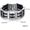 Bracelet en acier inoxydable pour hommes, 210mm, bijoux, brin, chaîne, breloque ► Photo 3/6