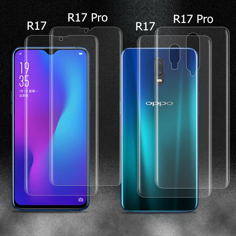 

CCDZ Front Back Ultra-thin Transparent Full Cover Soft Hydrogel Film For OPPO R17 R17 Pro F9 Screen Protector Protective Film