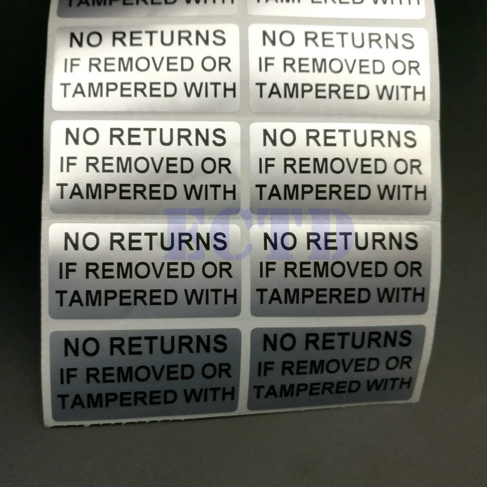 Warranty Tamper Proof Labels Stickers No Return If Removed Or Tempered 20x10mm