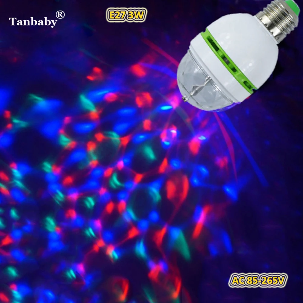 

E27 3W Mini Stage Light Auto Rotating Magic Ball Stage Effect Party Lamp DJ DMX Lights Dance Effect Disco Lamp