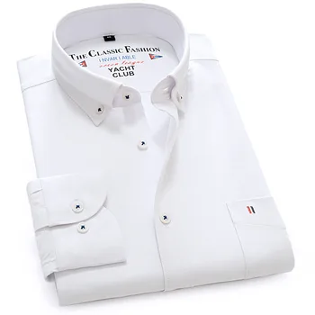 

Hot Sale 2019 New Oxford Long Sleeve Men Shirt High Quality Cotton Camisa Masculina Fashion Casual Shirts Solid Brand Clothes