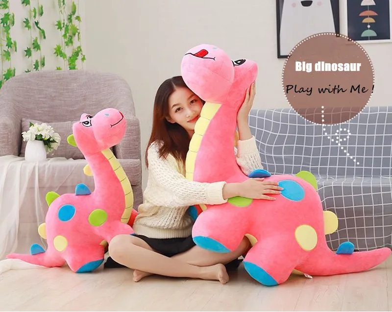 Dorimytrader 2018 lovely soft cartoon dinosaur plush toy stuffed anime dinosaurs doll amimals sofa pillow baby gift DY61923 (13)