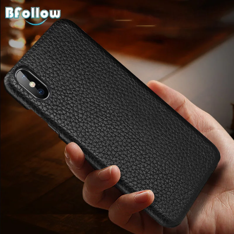 BFOLLOW кожаный чехол из воловьей кожи для iPhone XS Max/XR X XS/6 6S 7 8 Plus роскошная задняя