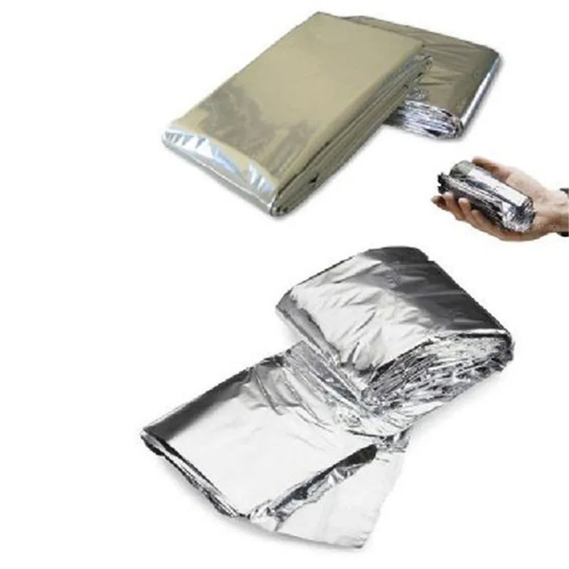 2017 New Survival Emergency Keep Warm Gear Rescue Space Silver Mylar
