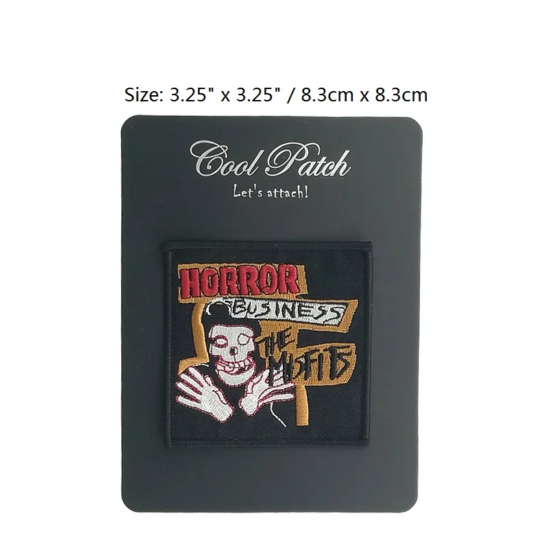 

3.25" THE MISFITS horror business PATCH crimson ghost Heavy Metal Music PUNK Rock Band Embroidered IRON ON Applique