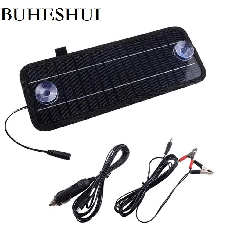 

BUHESHUI 4.5W 12V 18V Portable Monocrystalline Solar Panel Charger Module For Car Automobile Boat Rechargeable Power Battery