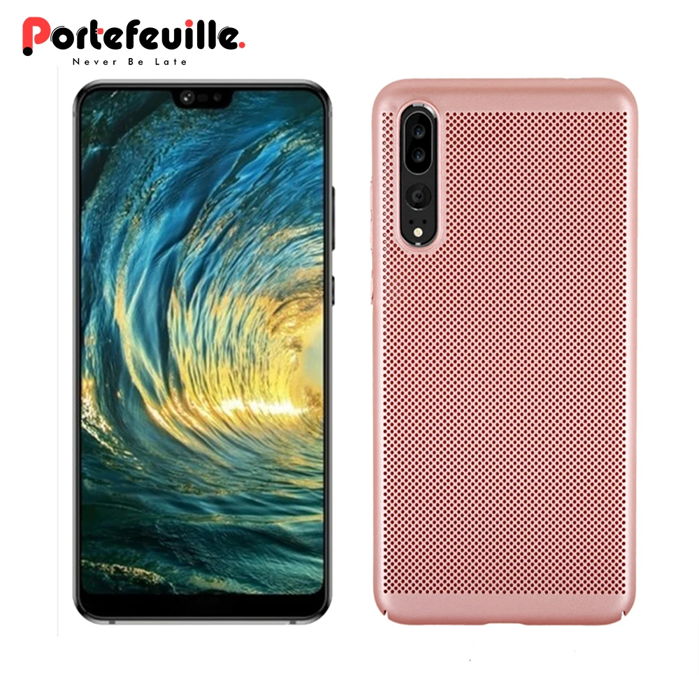 Portefeuille Cooling Ultra Thin Heat dissipation Phone Case for Huawei P20 Lite case p20 Back Cover Hard PC Plastic Shell |
