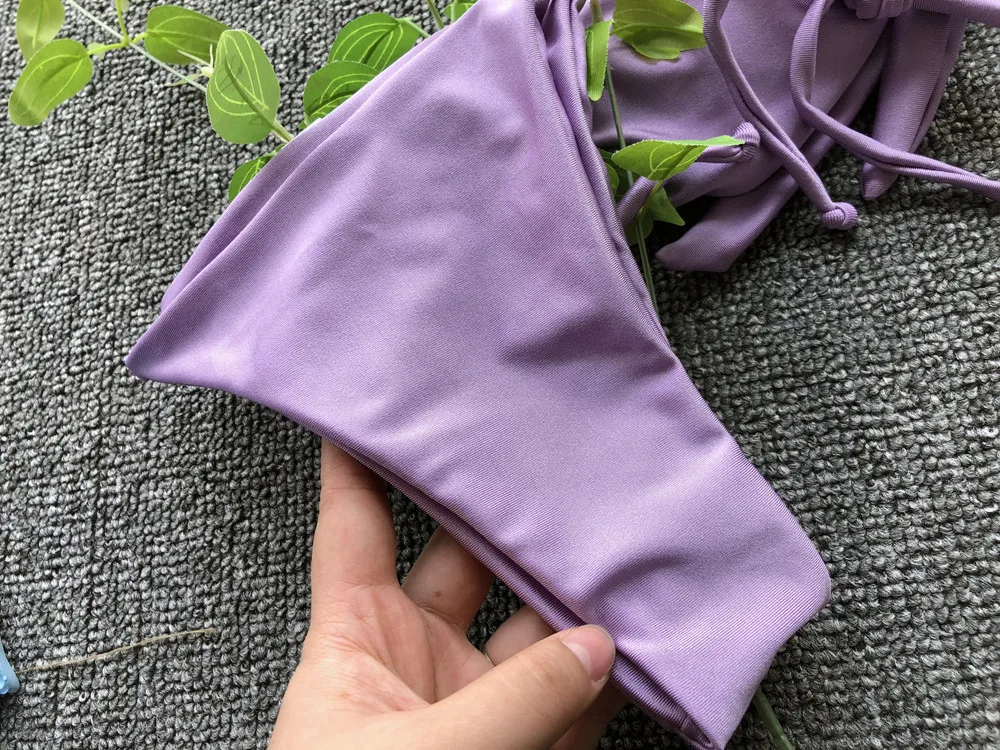 Бикини фиолетовый блеск бикини женский раздельный купальник