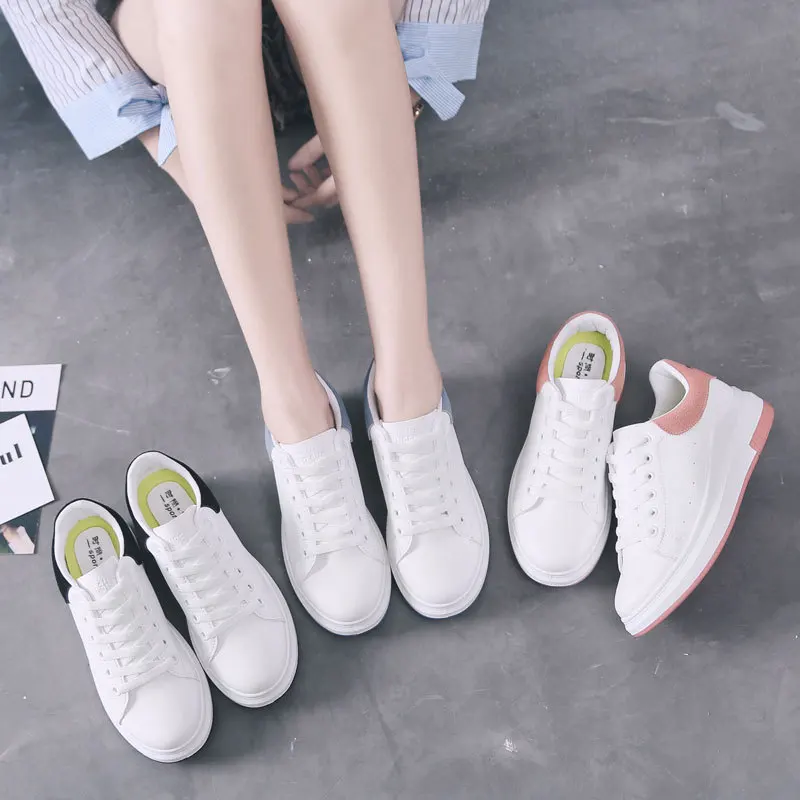 

2018 spring and summer new style Thick bottom strap Korean version Breathable wild colorblock shoes
