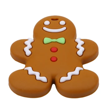 

1PC Silicone+Wooden Teether Chewable Silicone Pendants Safe And Natual Baby Toy Baby Teether