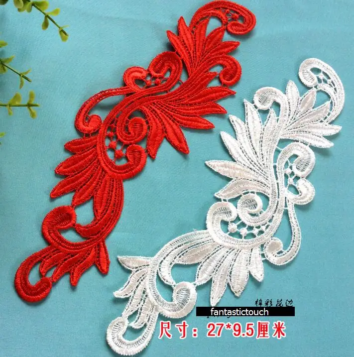 5 пар кружевные цветочные патчи 27*9 см|embroidery keychain|sew embroidery designssewing lycra |