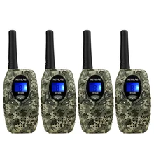 4pcs Retevis RT628 Mini Walkie Talkie Kids Radio 0.5W 8/22CH PMR PMR446 FRS/GMRS VOX PTT Children 2 Way Radio Gift Toy Walk Talk