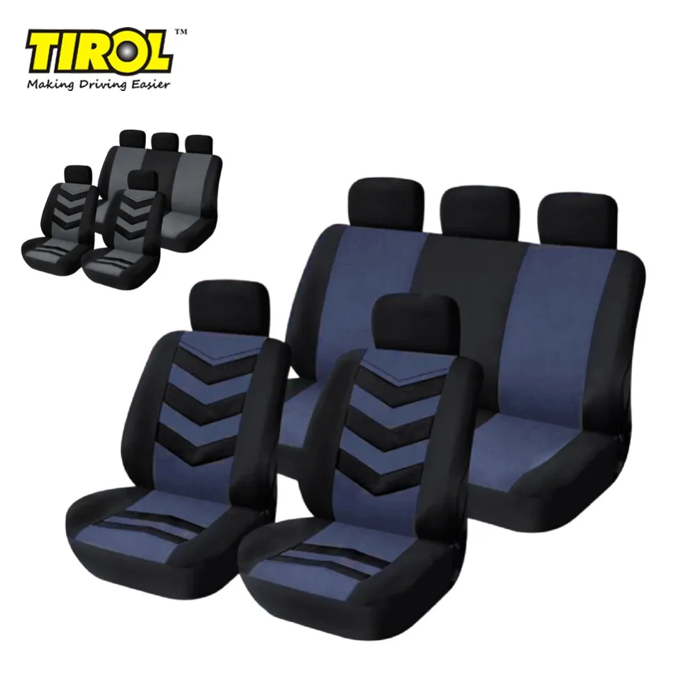 TIROL T22552b воздухопроницаемые черные серые/синие чехлы на сиденья для кроссовера