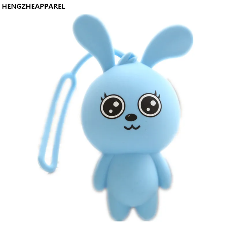 HENGZHEAPPAREL новая мода мультяшный кролик силиконовый держатель для ключей девочка