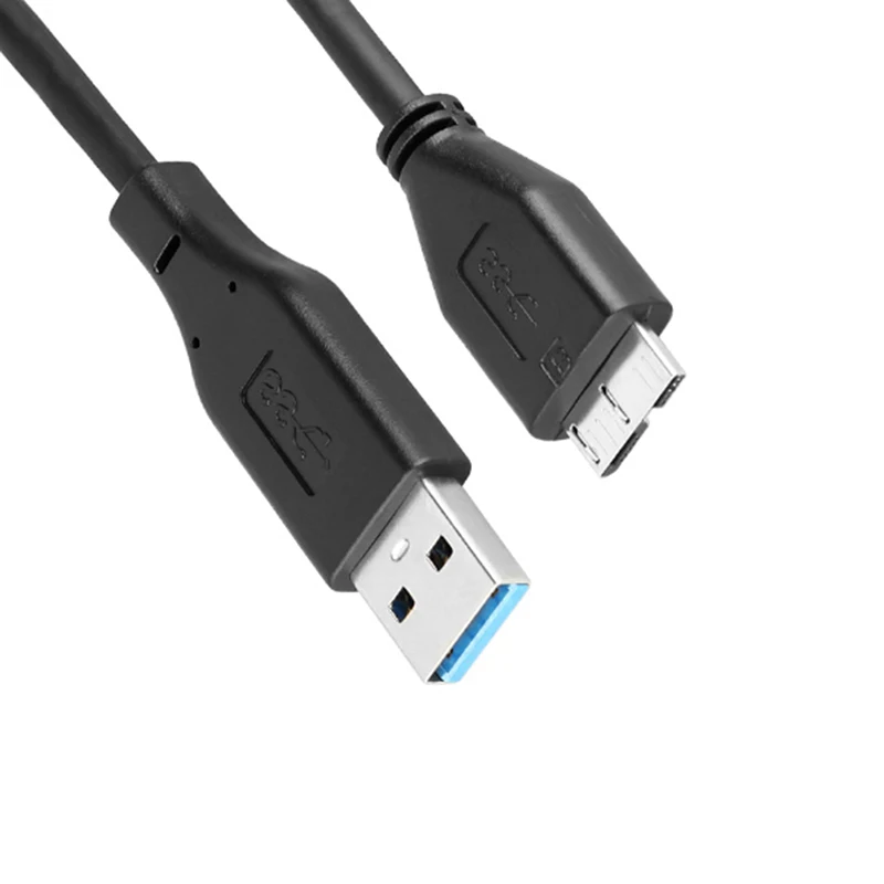 50/100cm USB 3.0 Cable Plastic Black Mini USB Male A To Micro B Data Cables Cord Lead For External Hard Drive Disk