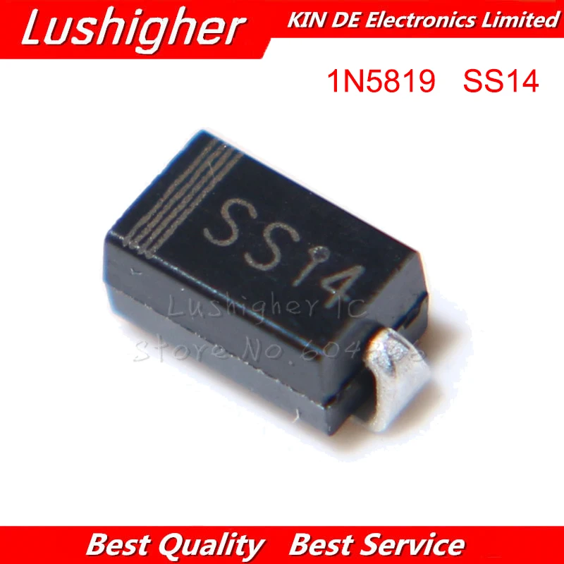 100pcs Ss14 Sma 1n5819 Smd In5819 1a 40v Schottky Diode - Integrated ...