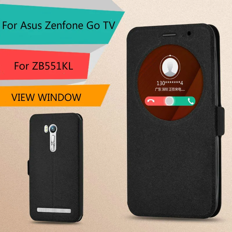 Откидной Чехол для Asus Zenfone Go tv ZB551KL, чехол, роскошный кожаный чехол с окошком для просмотра, для Asus ZB551KL G550KL 5,5 '', сумка и чехол для телефона s