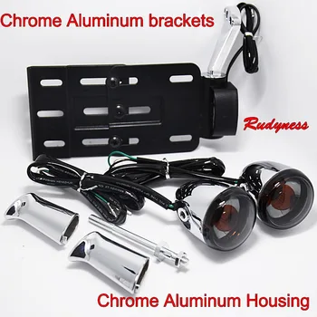 

Rear Light Side Mount License Plate&Chrome Turn Signals&Long Brackets For Harley 2004-2016 Sporster 883 1200