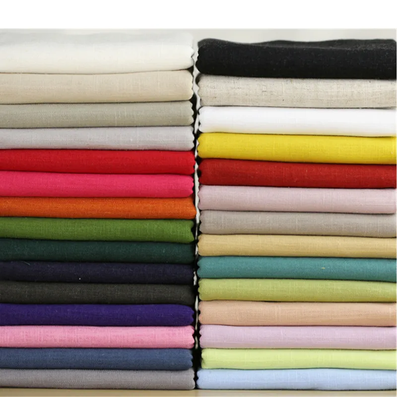 Buy Soft 32 Solid Colors Linen Cotton Fabric for